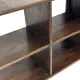 Vintage wooden wall shelve rack in oak brutalist minimalist design
