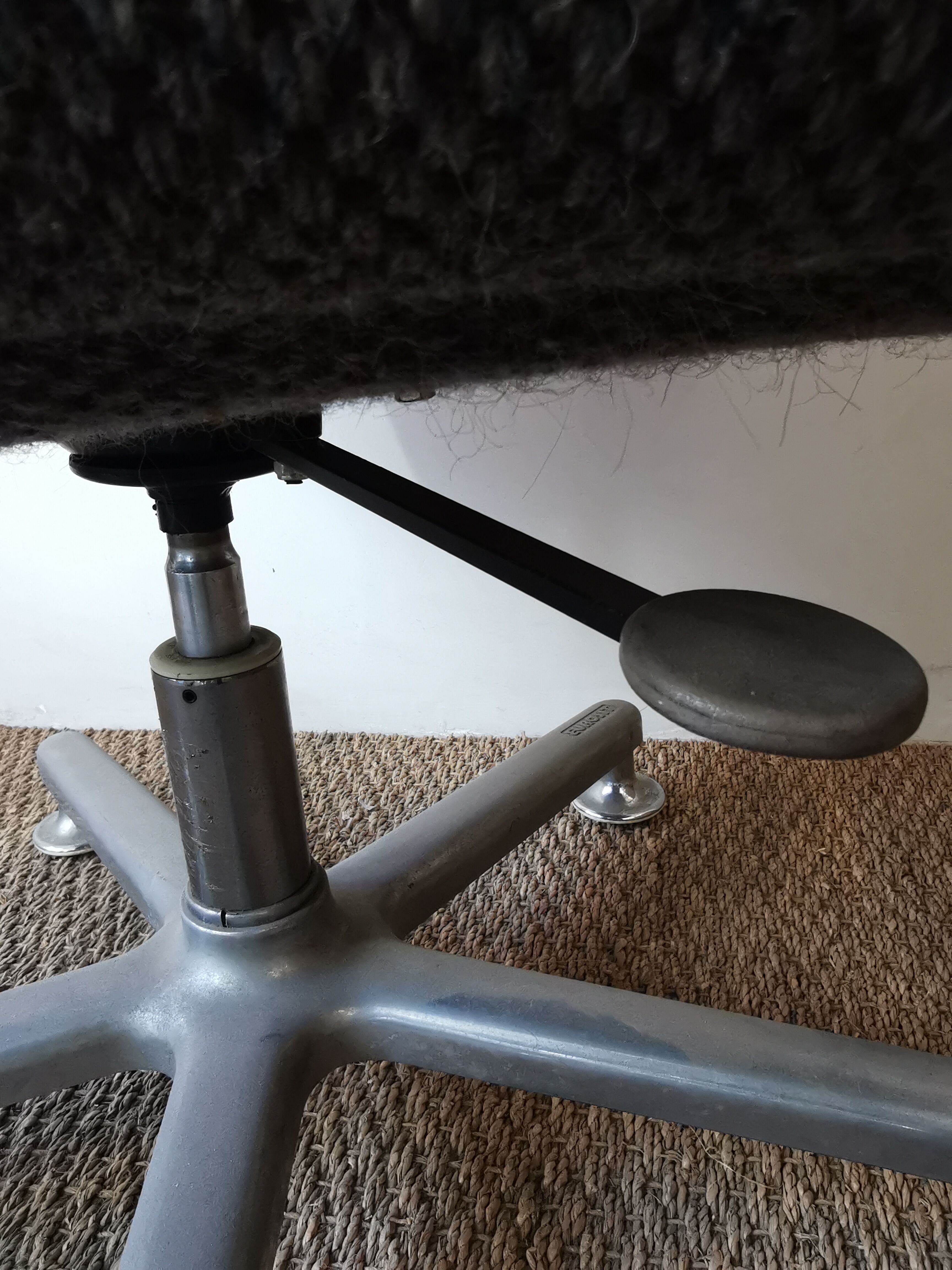 Pair of vintage office chairs heather grey by EUROSIT