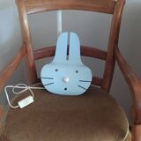 Bogo Rabbit blue wooden wall light 1980