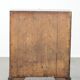 Antique English oak secretary from the 18th century with a stepped interior