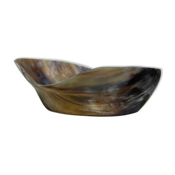 Tribal patterned horn bowl