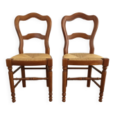 Set of 2 Baumann straw chairs