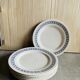 Assiettes blanche vintage à décor bleu