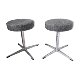 Pair of swivel stools 70s central foot