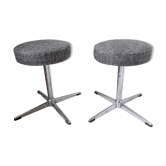 Pair of swivel stools 70s central foot