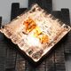 mid century brutalist style wrought iron and glass WALL LAMP sconce 060/70s