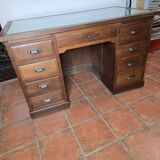Solid oak minister's desk