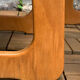Children's wooden and formica desk and sled chairs 1970