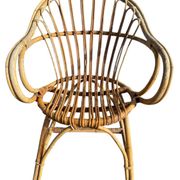 Set of 4 rattan armchairs from the 1960s, France.
