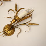 Hollywood Regency Gilt Metal Wall Lamps by Hans Kögl, 1960s, Set of 2