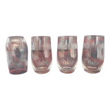 Set of 4 water glasses art deco
