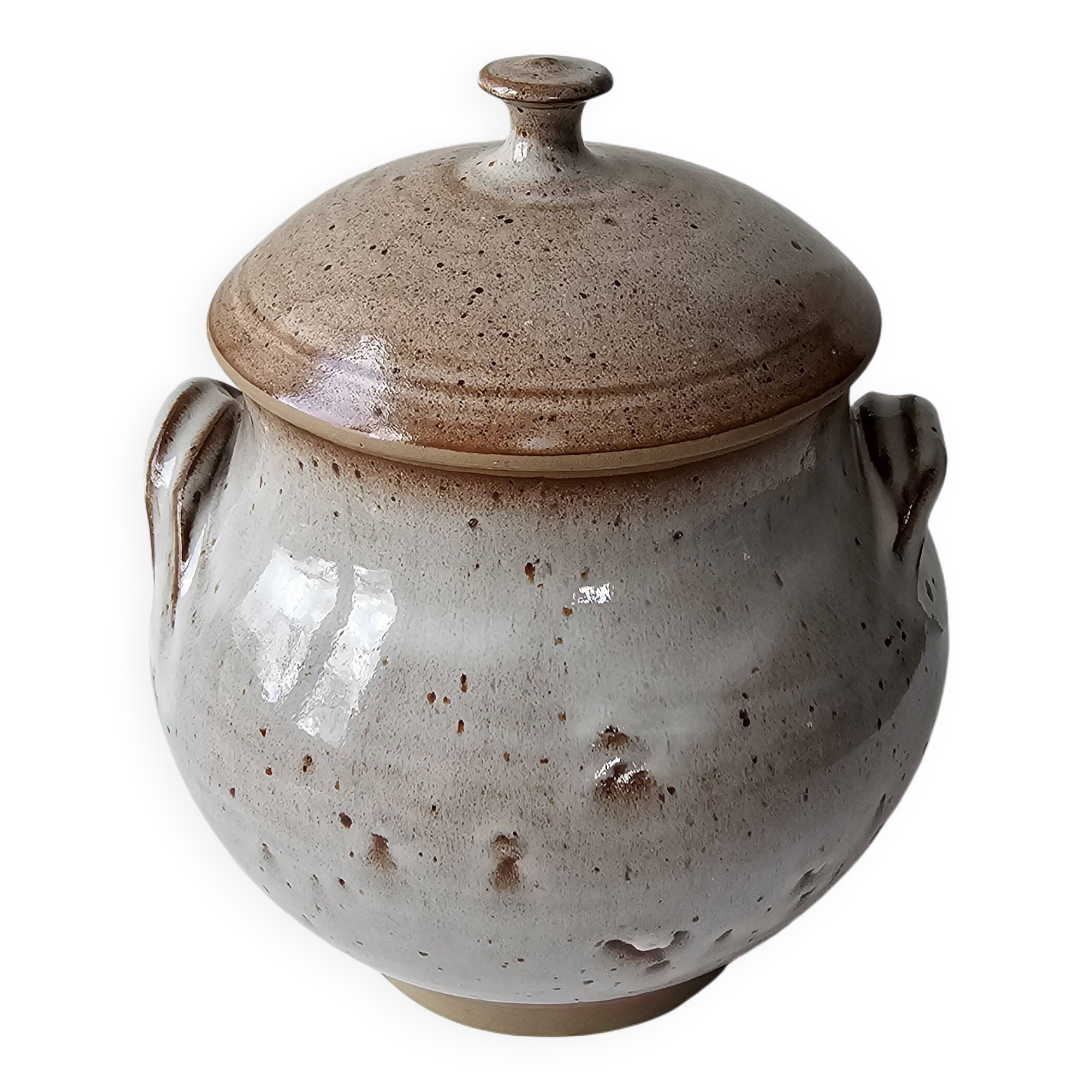 Soupière en grès céramique Signée Roger Jacques (Puisaye)