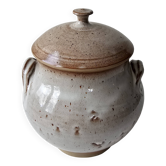 Ceramic stoneware soup tureen Signed Roger Jacques (Puisaye)