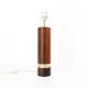 Scandinavian lamp base in exotic wood and brass, circa 1970