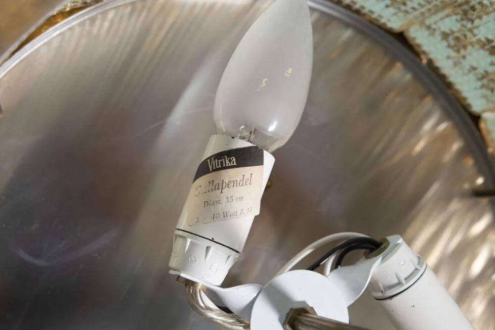 Vintage suspension light, Danish design from the 1960s, Regency style.