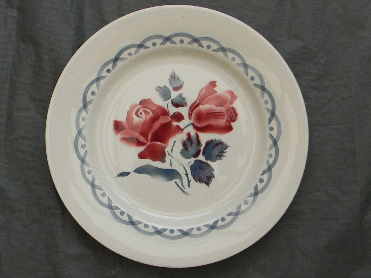 Set of 6 DIGOIN SARREGUEMINES earthenware dinner plates. CANNES model.