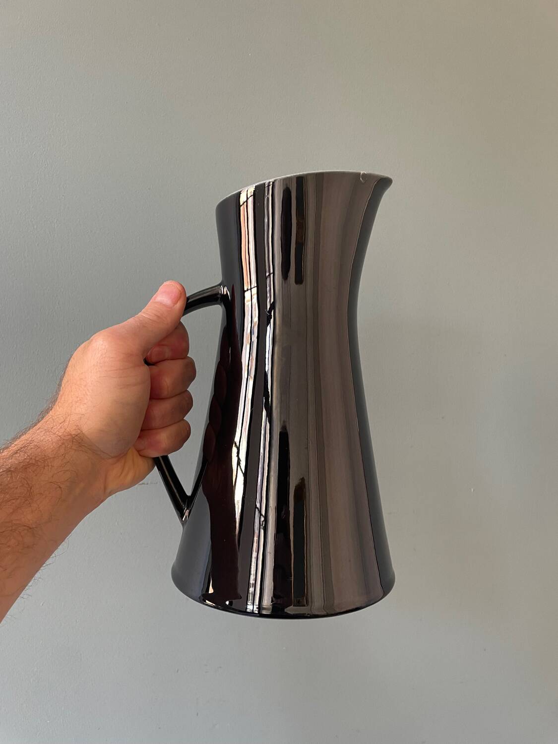 Villeroy & Boch black and yellow pitcher