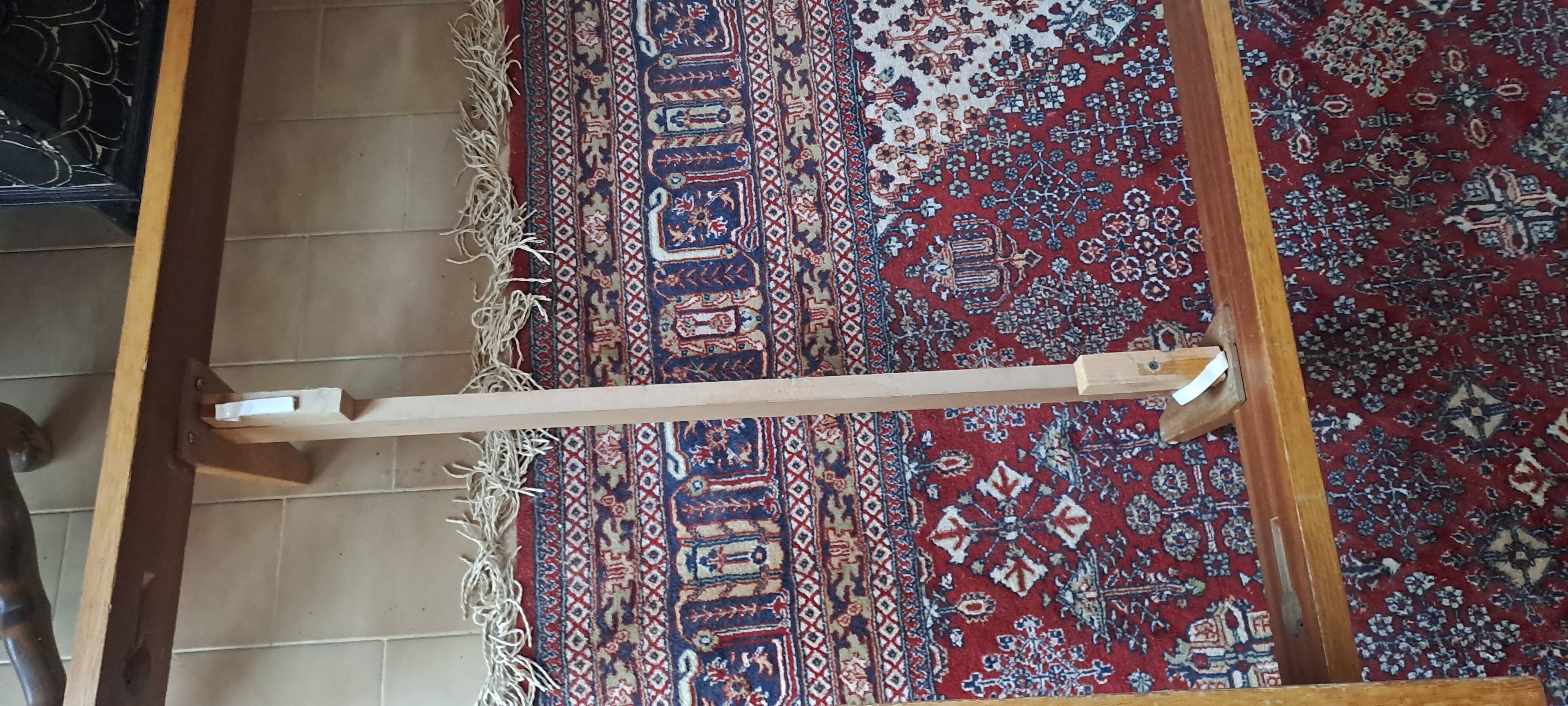 Vintage 1970s single rattan bed in blond wood