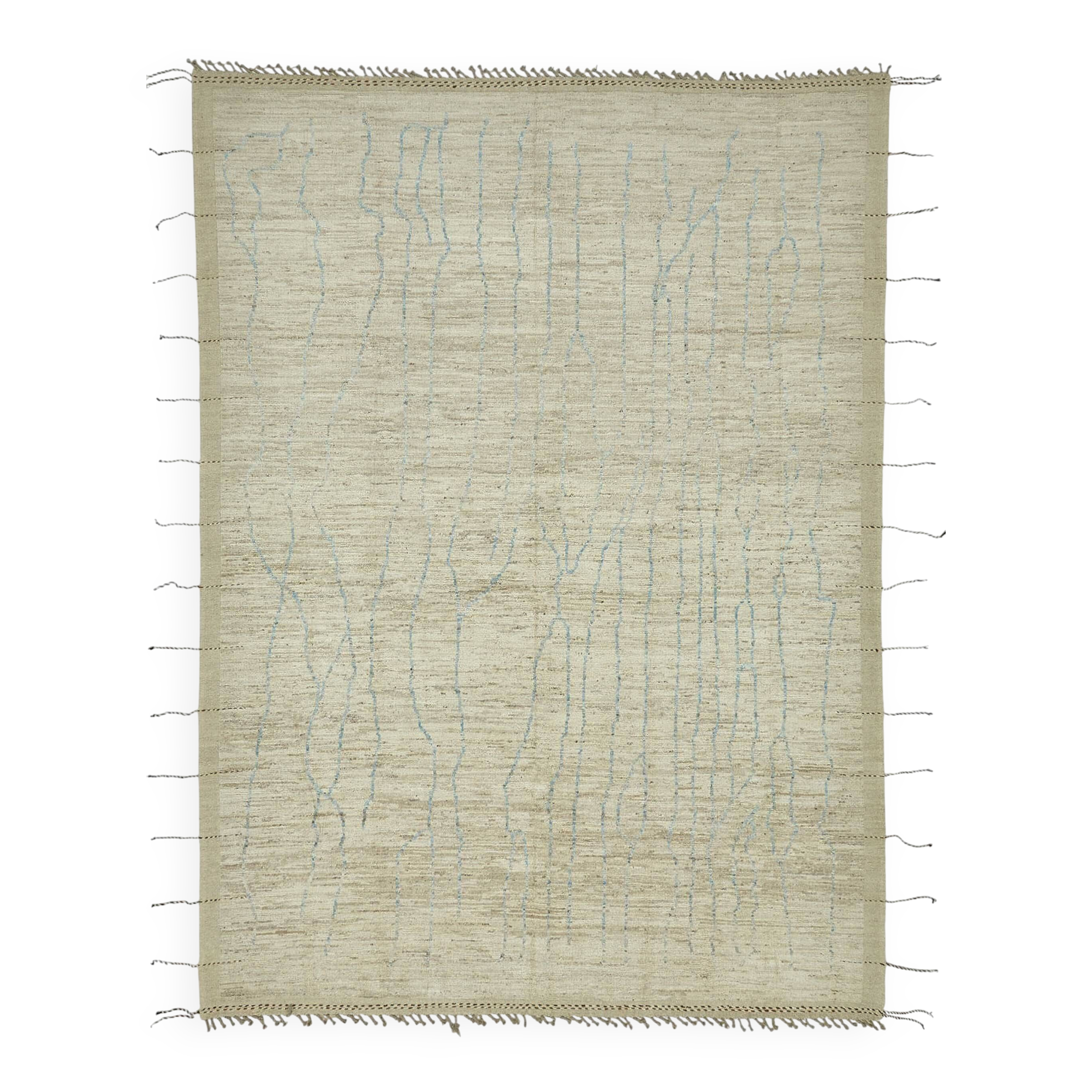 Handmade Turkish One of a Kind 311 cm x 428 cm Beige Wool Carpet