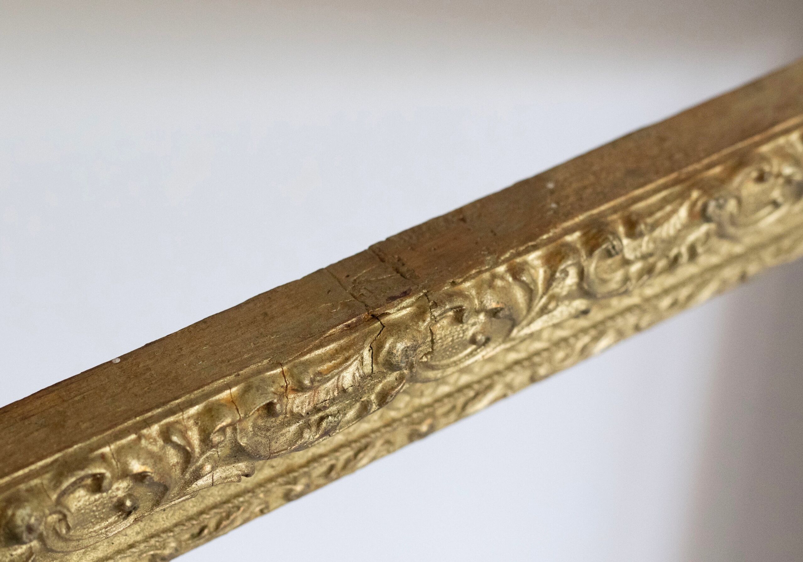 Old gilded wooden frame