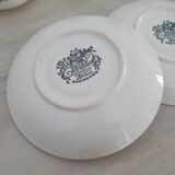Old Gustavberg porcelain cups and saucers, Fasan collection