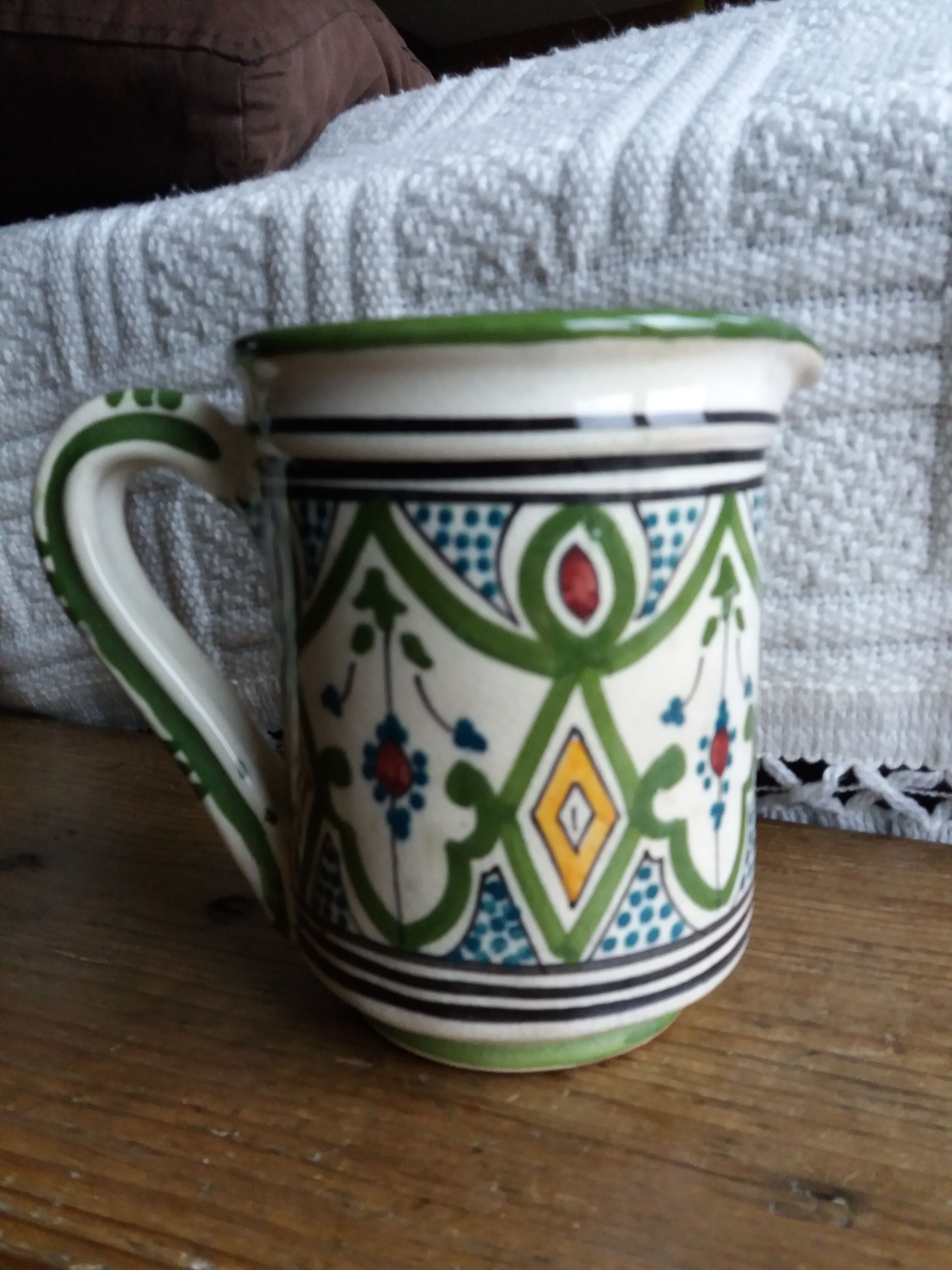 Pitcher Safi artisanal pottery Serghini Morocco