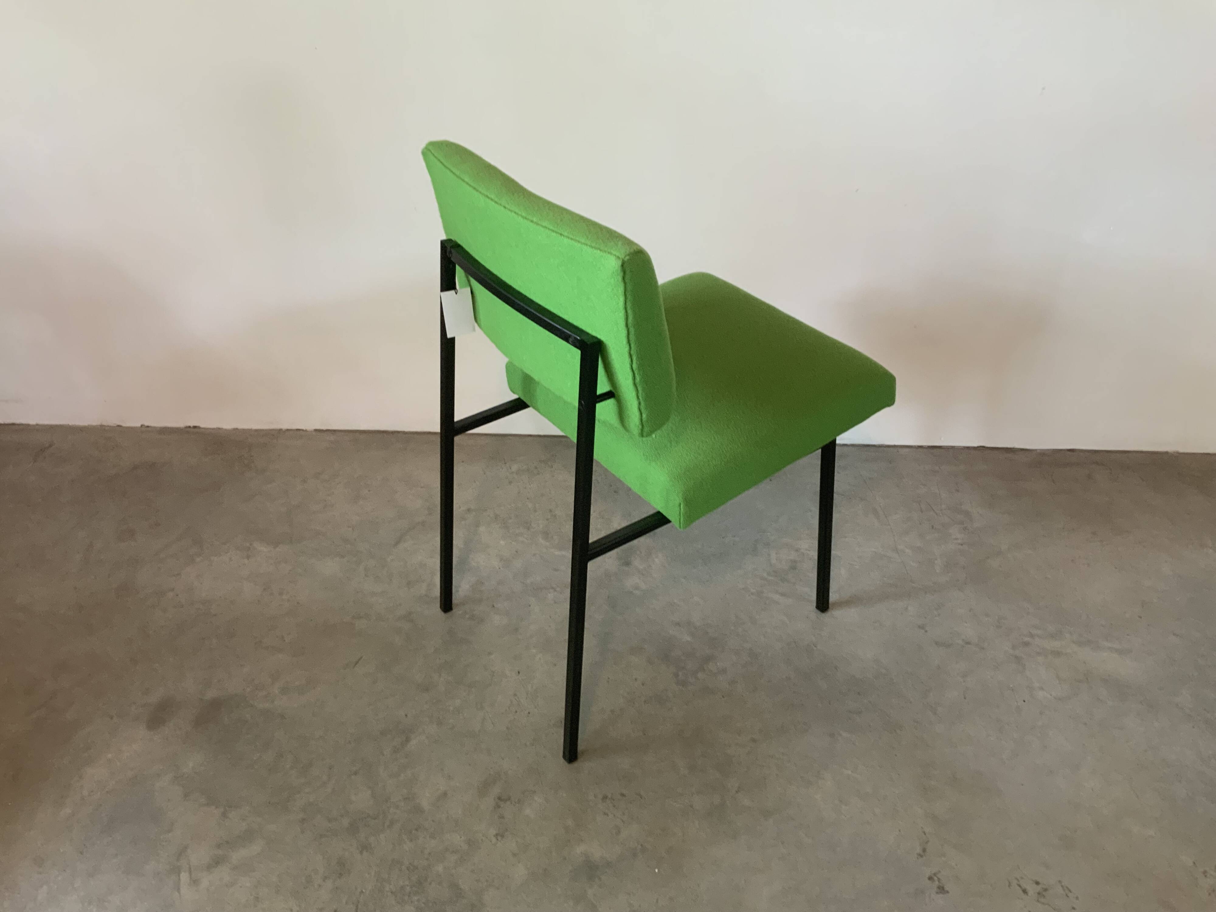 Restored 1901 chair Tonus green, Guermonprez 1959