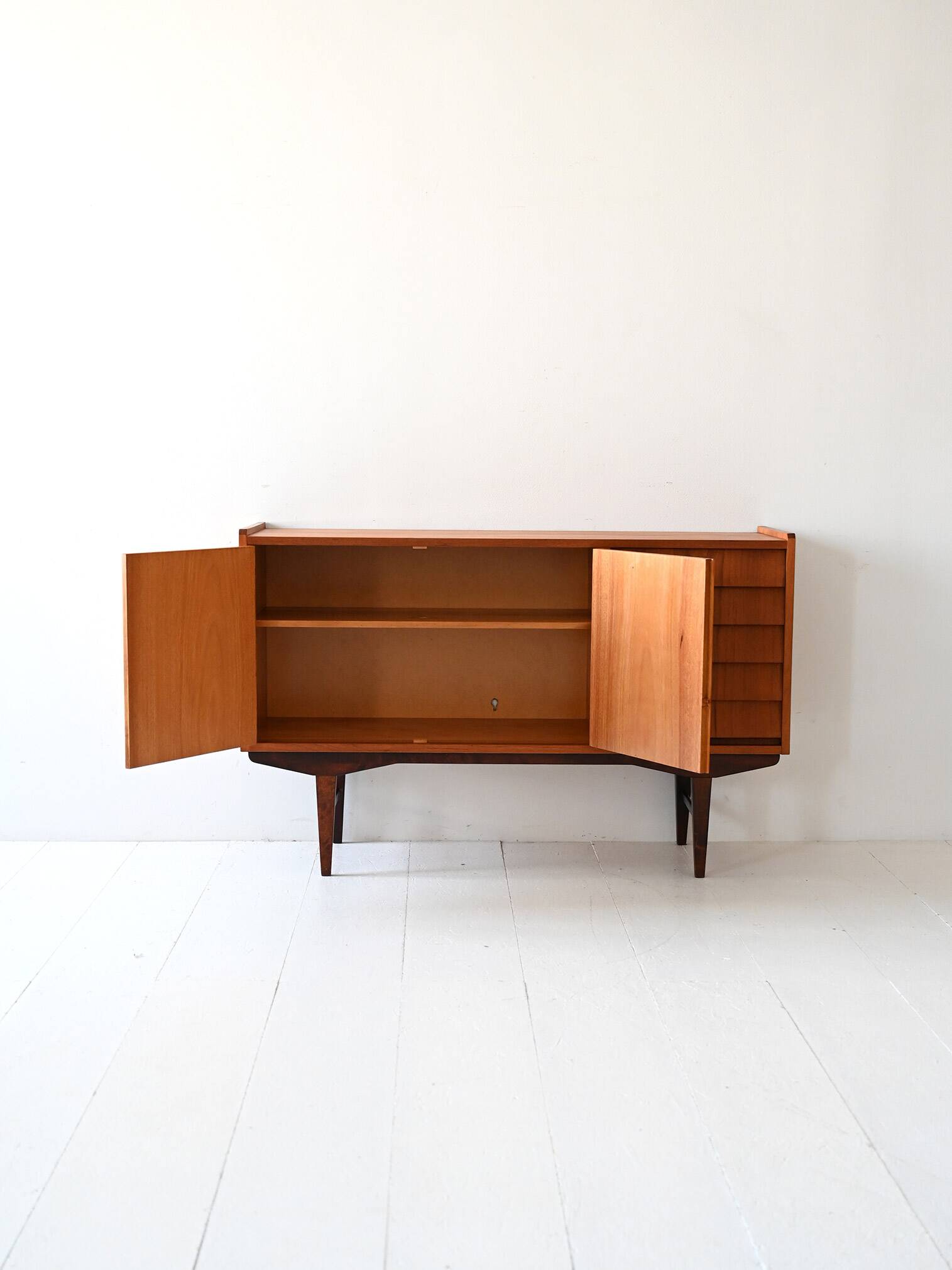 Vintage Scandinavian Teak Sideboard with Tile-Front Drawers, 1960s