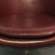 Red leather tulip foot chair