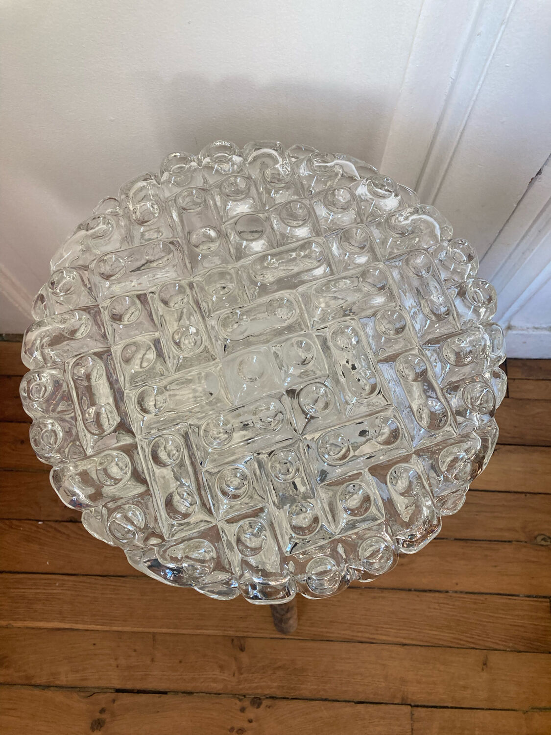 Glass ceiling lamp 1970