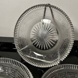 4 Baccarat plates in Greek key pattern 19th century