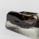 Transparent and Smoky Grey Murano Glass Ashtray – Vintage 1980s Hollywood Regency Decor