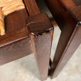 6 chairs rush Wenge Brutalist Mid Century