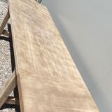 Stripped farmhouse table extensions to 255 cm