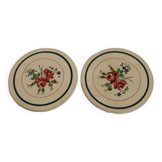 2 COUZON porcelain trivets LONGCHAMP range