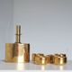 Gold-Plated Brass Set by Pierre Forssell for Skultuna, Sweden, 1970s, Set o