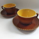 2 tasses à déjeuner Digoin Sarreguemines