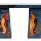 Une console Art Déco en bois de hêtre et marqueterie bleue
