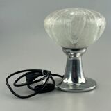 60s 70s table lamp bedside lamp chrome Doria glass space age design