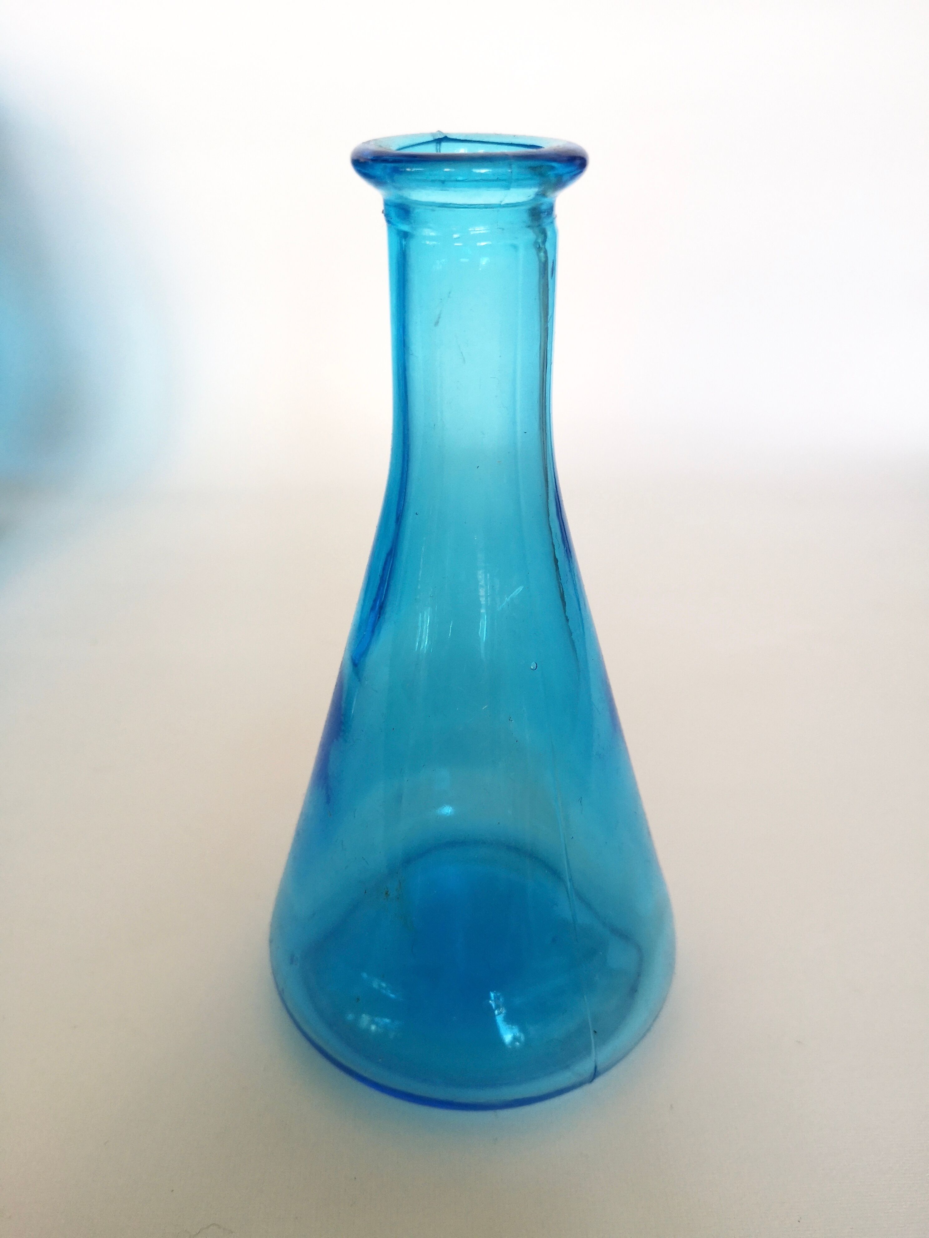 Ensemble de 6 bocaux en verre bleu