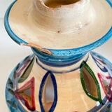 3 vintage ceramic craft candle holders