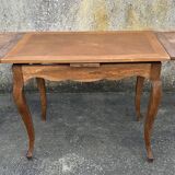 Small extendable table, regency style, solid wood, marquetry, vintage