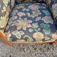 Art deco walnut armchair