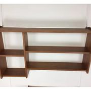 Suite of asymmetrical Scandinavian wall shelves 60s