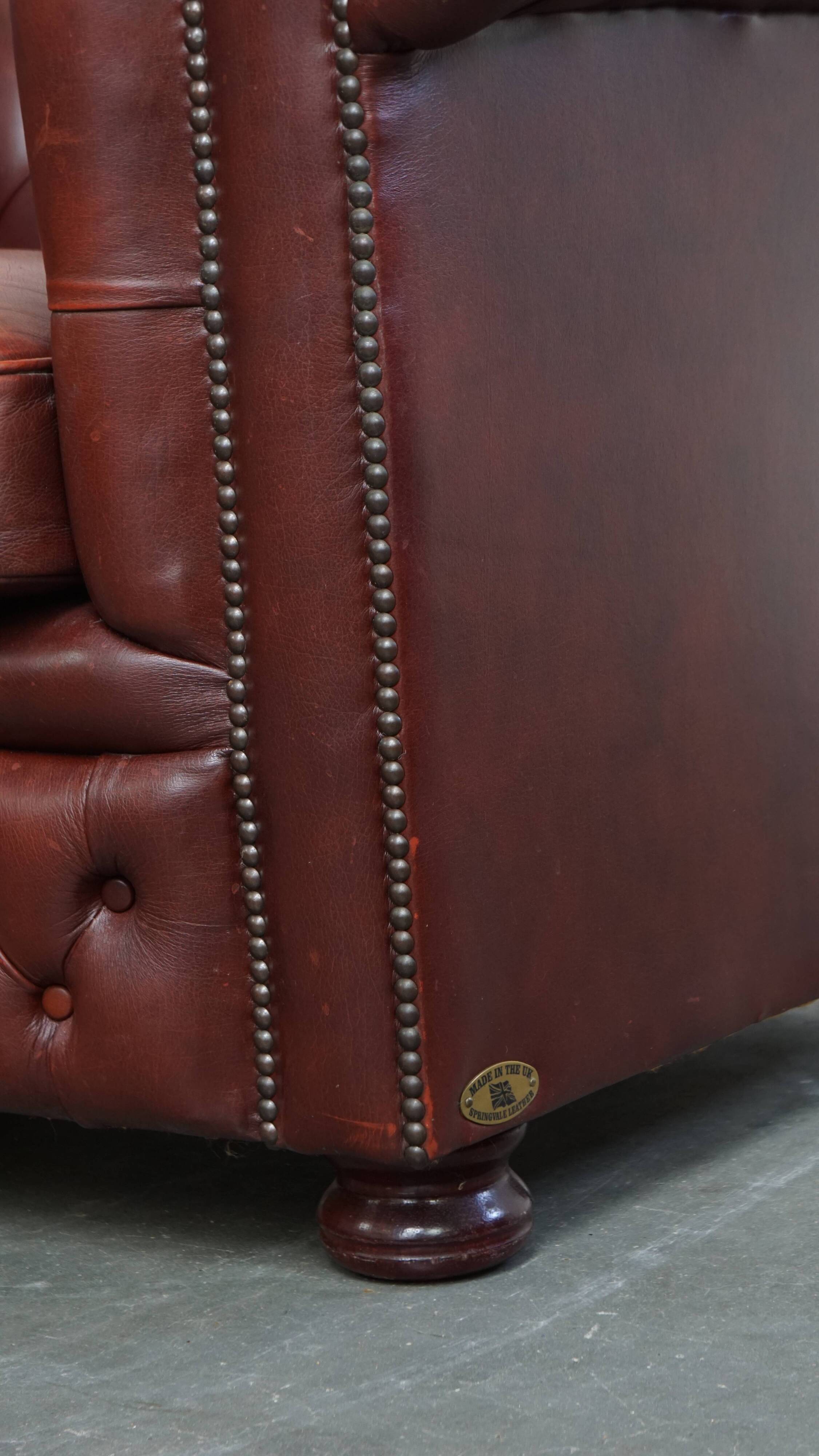 English Cowhide Leather Chesterfield Armchair