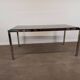 Table à manger verre et métal chromé 168 cm