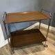 ADT Mobile Bar Cart / Serving Trolley — Chrome & Wood-Effect, 1970s Germany