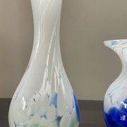 Duo de vases en pâte de verre soufflé années 70