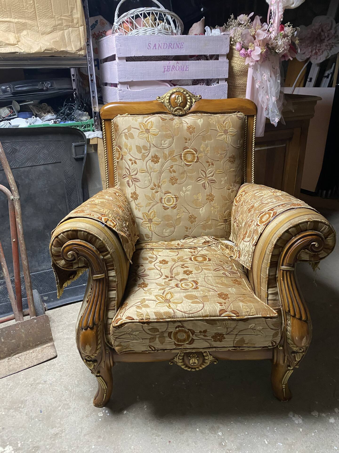 Louis XV Rococo style armchair