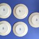 Set of 5 Empire Works Stoke on Trent "Zephyr" series dessert plates